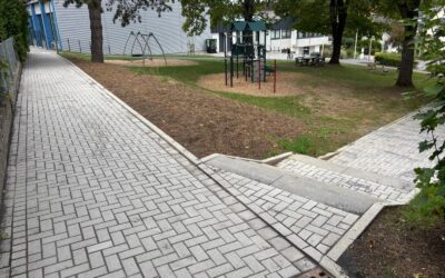 Fußwegsanierung vom Restaurant Maharani bis zur Kirche abgeschlossen