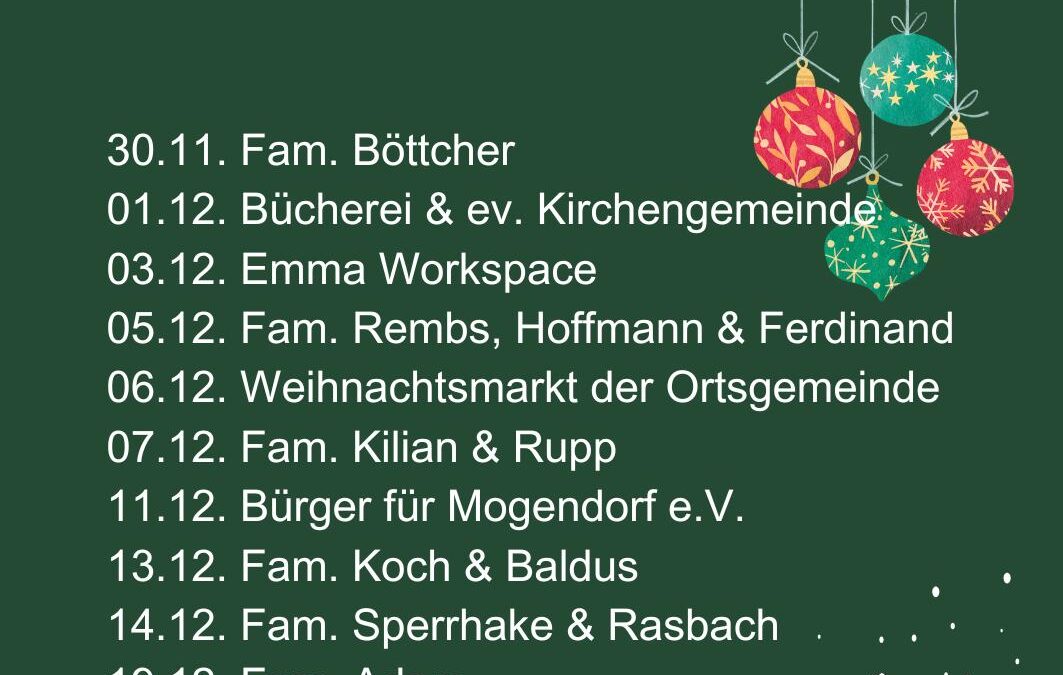 Lebendiger Adventskalender 2025